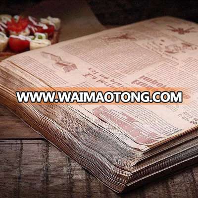 Wholesale 33GSM natural white glassine paper  fired chicken tray paper with FDA approved