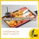 Disposable greaseproof paper mat for restanurant fast food use